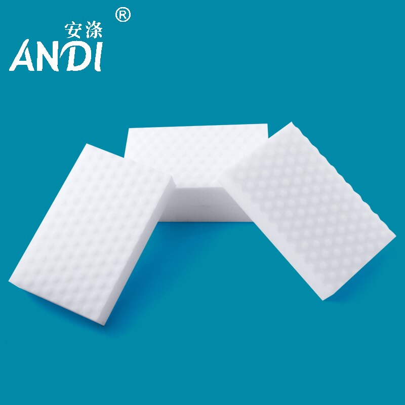 ANDI 100 stks/partij Dubbele Gecomprimeerd spons Magische Spons Gum nano Melamine Cleaner voor Keuken Schoonmaken 10x6x2cm