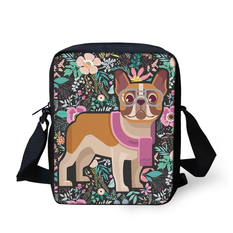 FORUDESIGNS Boston Terrier Girls Small Messenger Bag Boys Daily Shoulder Bag Pomeranian Printed Women Lightweight Crossbody Bag: Z2509E