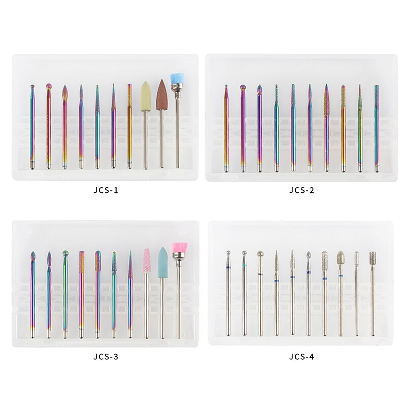 1 Set Nail Grinding Head Milling Manicure Tungsten Steel Cutter for Pedicure Machine Sander Drill Bit Set Electric Tools