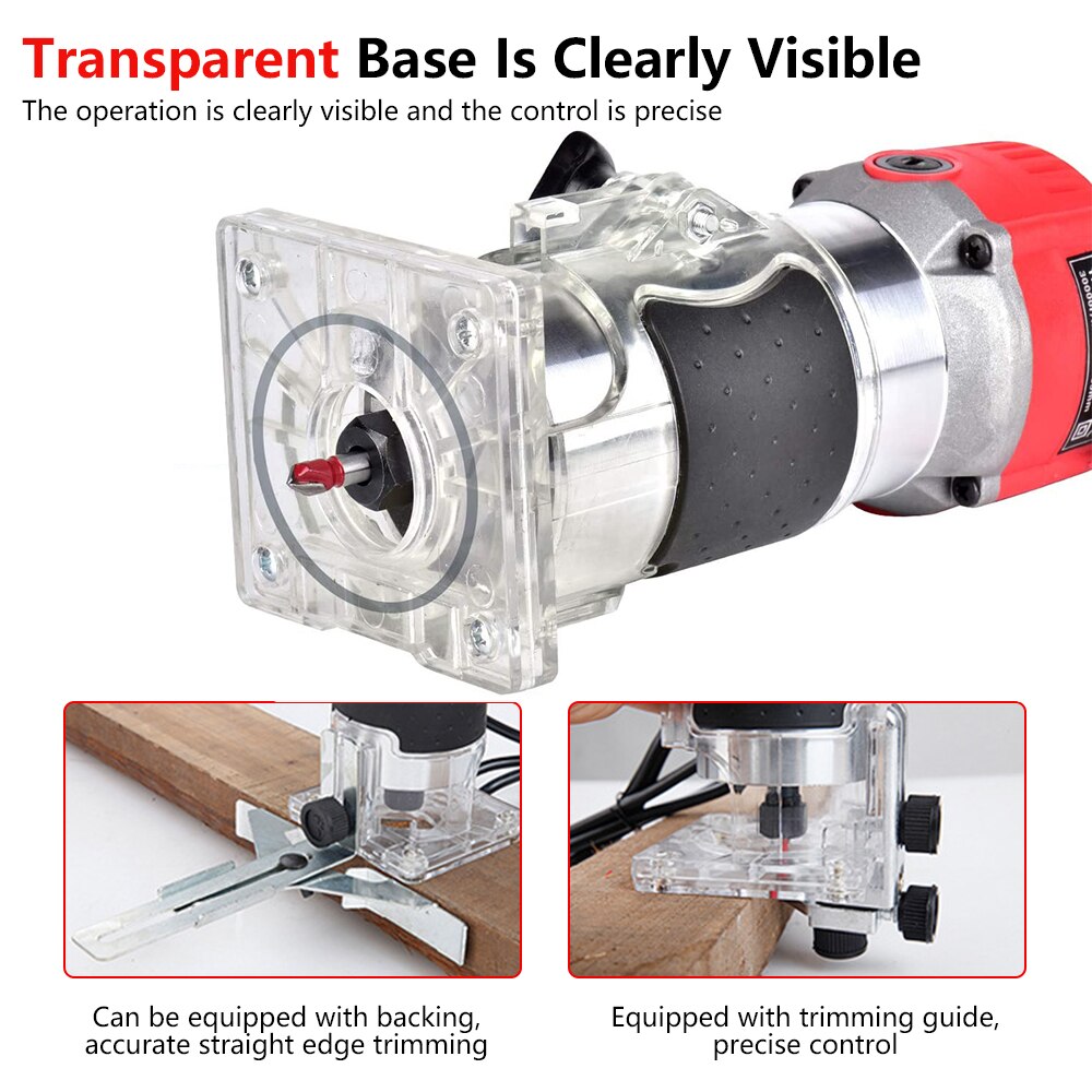 EU UK US Plug 800W Woodworking Electric Trimmer Wood Milling Engraving Slotting Trimming Machines Carving Machine Router Wood