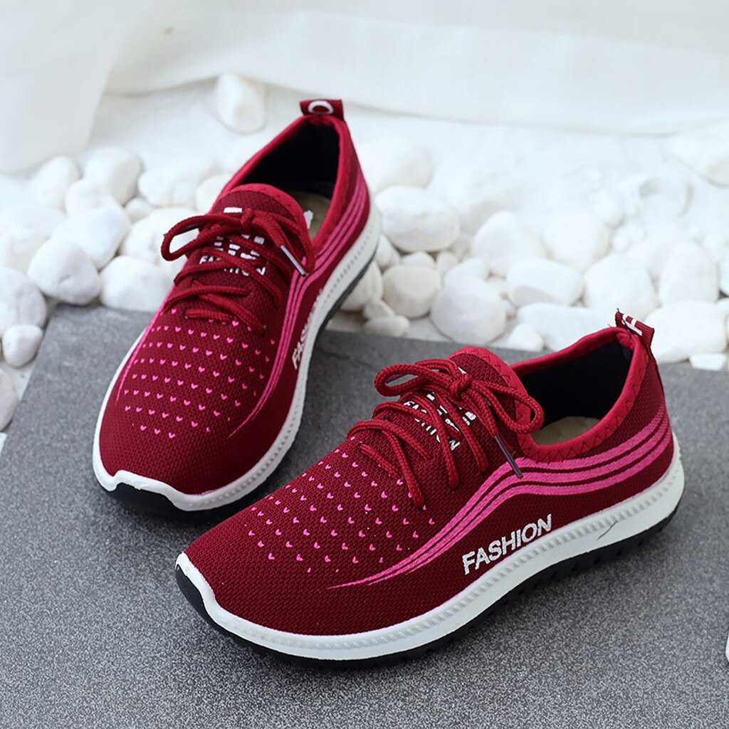 Kancoold kvinnor sneakers skor sommar feta platåskor kvinna mesh promenadskor snörning plattor casual dam creepers skor