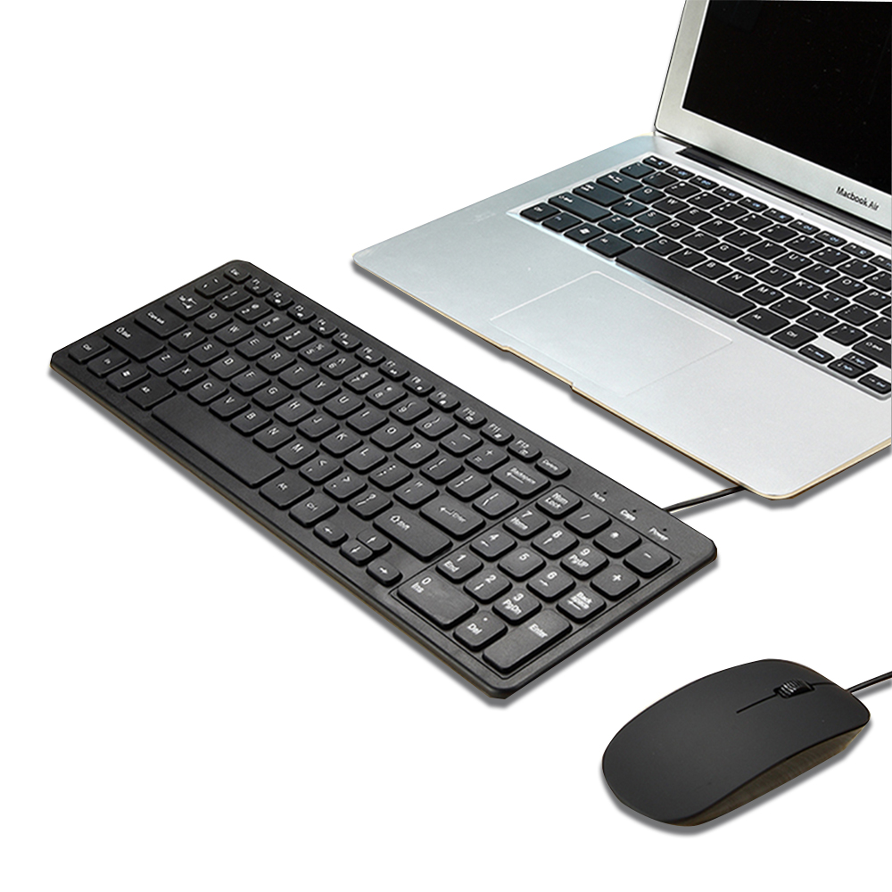 Domáca kancelária drôtová počítačová klávesnica myš combo ergonomická usb stolová klávesnica klasická univerzálna 96 klávesy pre pc notebook notebook