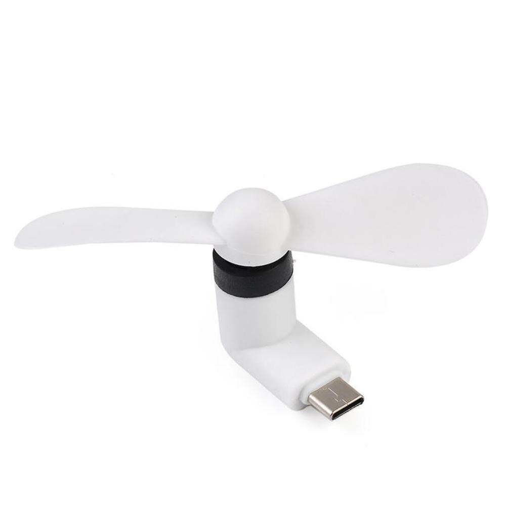 Usb mobil liten fläkt strömkylning minifläkt resor bärbar dator tangentbord dator skrivbord flexibel: Vit