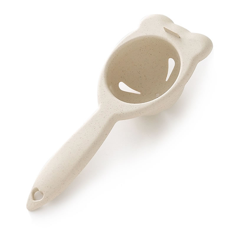 QueenTime separador de yema y clara de huevo Filtro de huevos de paja de trigo huevo de dibujos animados Extractor blanco accesorios de cocina bonitos Gadgets de cocina: Nude