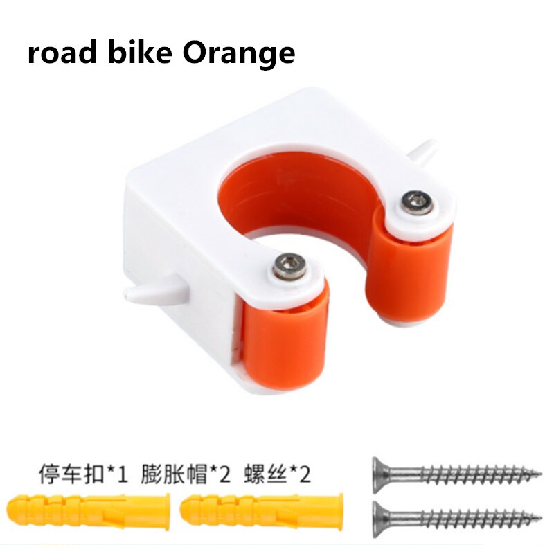Estante de estacionamiento para bicicleta con hebilla, gancho de pared portátil, expositor para bicicleta de montaña o carretera, soporte vertical para almacenaje: B Orange