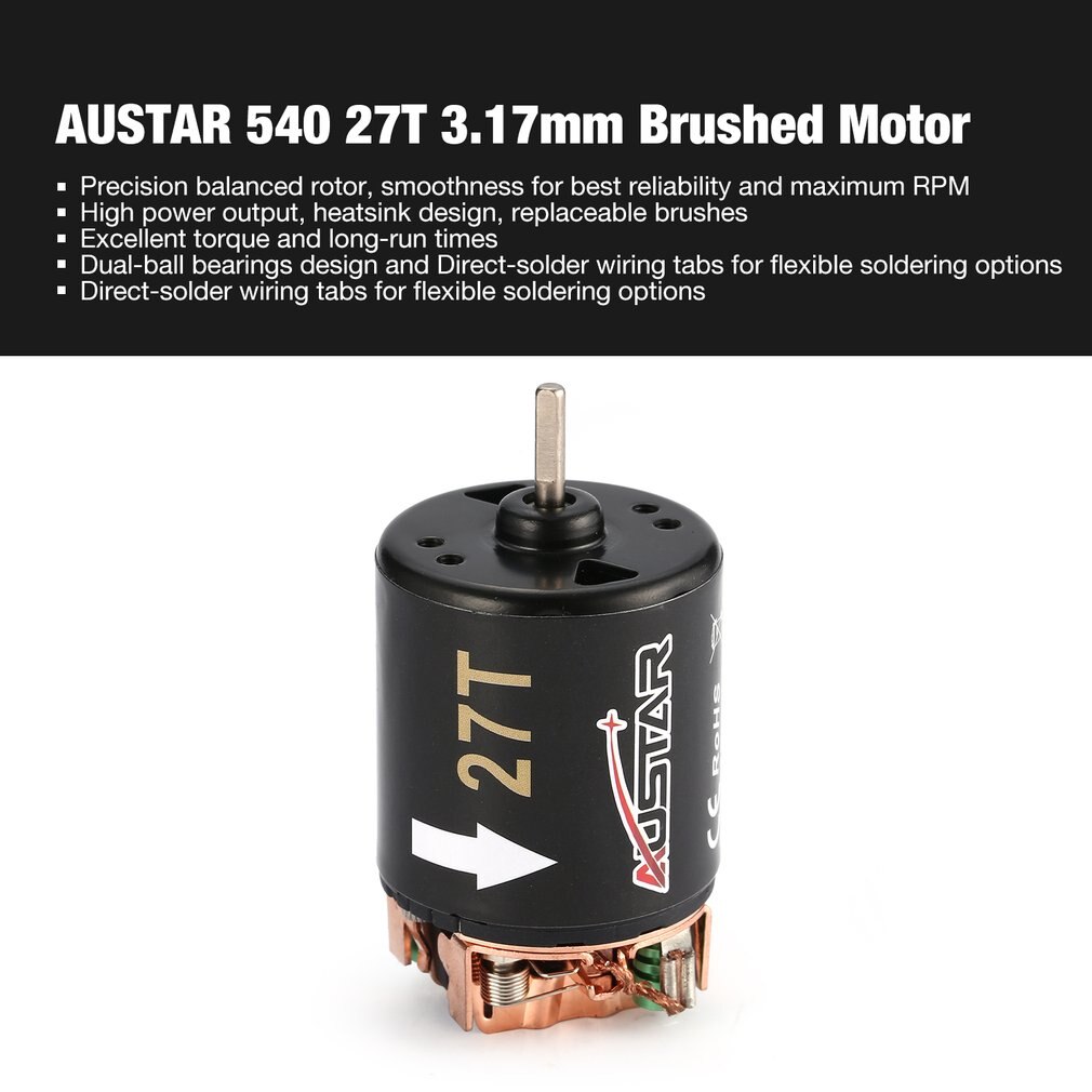 AUSTAR AX 540 13T 17T 21T 23T 27T 35T 45T 55T 80T Brushed Motor for1/10 ON/Off-Road Rock Crawler Climbing Drift Touring RC Car