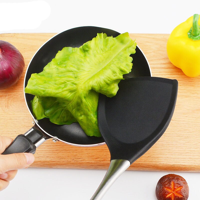 8 Piece Stainless Steel Silicone Set Kitchen Utensils Chinese Cooking Shovel Smokeless Spatula Silicone Kitchen Tool Set Cooking