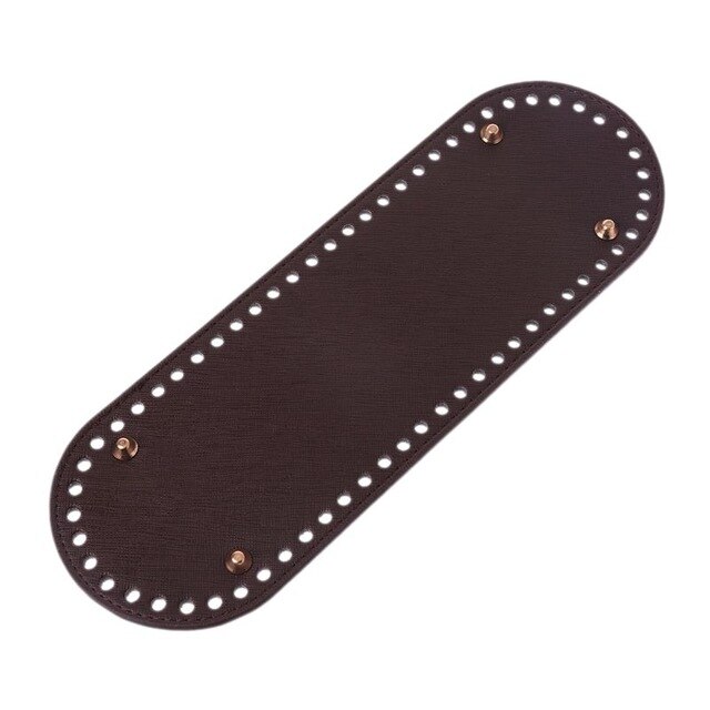 Almohadilla de cojín para hacer bolsos, bolsa moldeadora inferior para bolso de hombro, DIY, accesorios de bolso, fondo ovalado para bolso de punto, 30x10cm: Dark Coffee