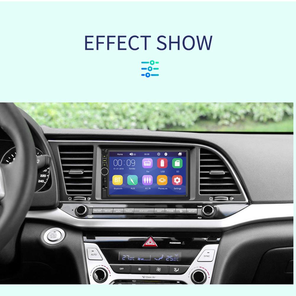 12V 7 pulgadas coche HD 2 DIN MP5 reproductor de Radio Bluetooth Estéreo pantalla táctil TF AUX en USB Bluetooth enlace espejo teléfono IOS Android