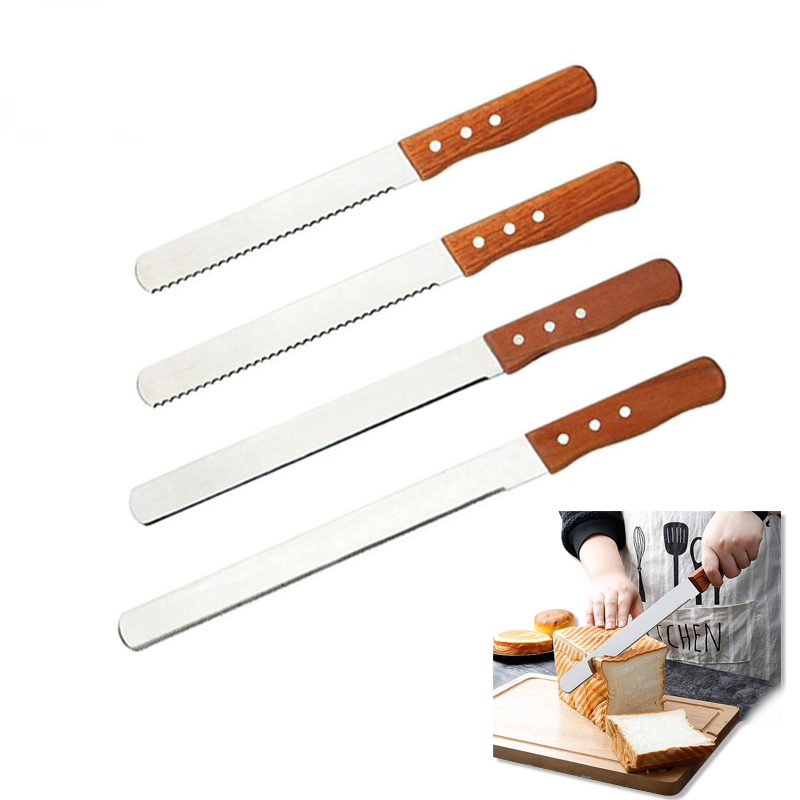 Bedste Savtakkede Brødkniv - 8/10/12/14 Tommer - Lang Baguette Skærer - Rustfrit Stål Brødskærer