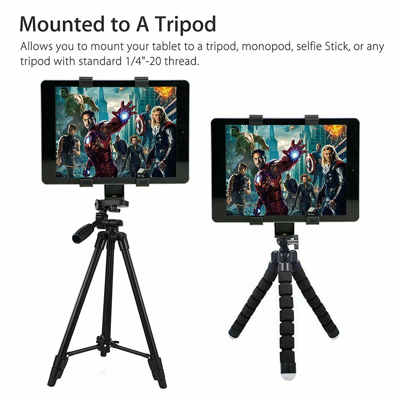 Trípode Universal para tableta, soporte de montaje para iPad Galaxy, con adaptador de rosca de 1/4 &quot;, en oferta
