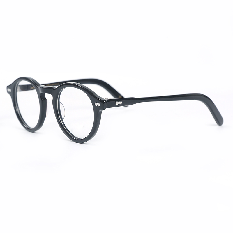 Armação de óculos ópticos para homens e mulheres, óculos vintage johnny depp, armação de óculos de acetato para computador, lentes transparentes
