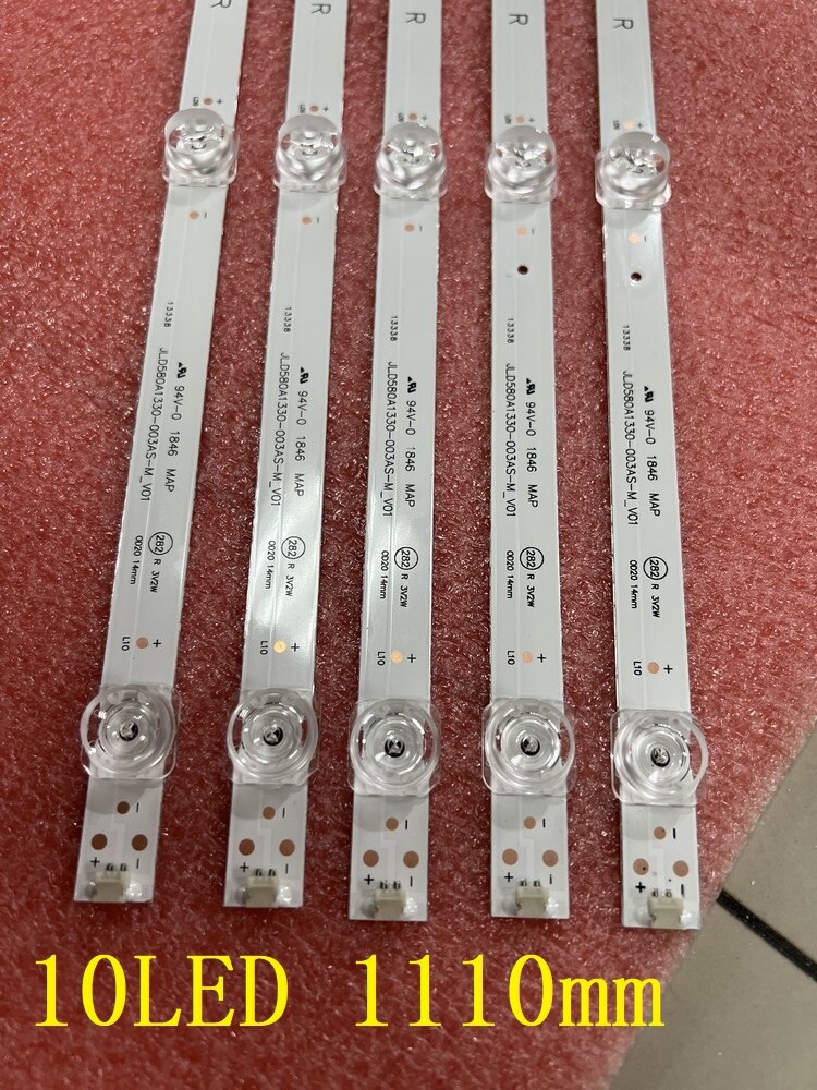 10LED LED strip For Hisense 58R6E 58H6550E 58DUS83 H58AE6100 H58A6100 H58AE6000 H58AE6100UK HZ58A55 JL.D580A1330-365AS-M_V02