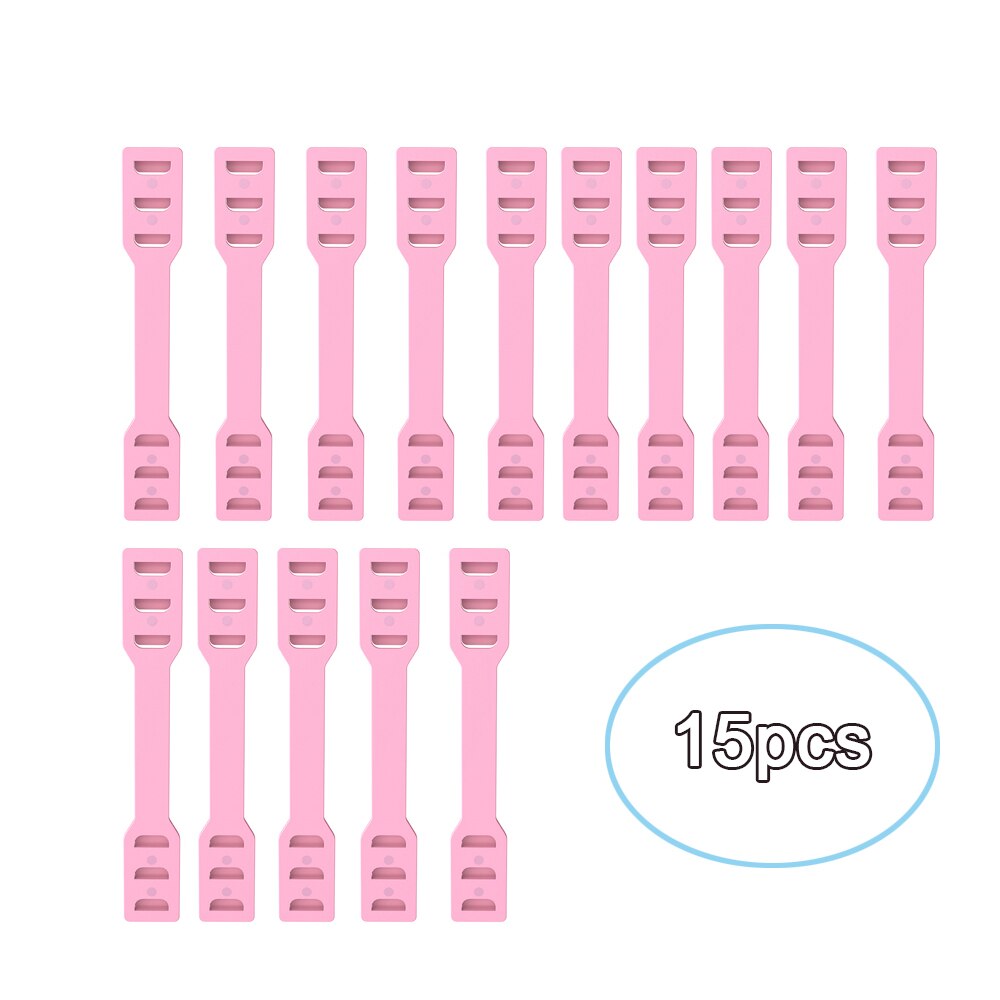 15pcs Ear extender Belt for mask Holder antislip Color PE Buckle Band Strap Clasp Snaps Hanger For Earloop Mask Release Earpain: Pink