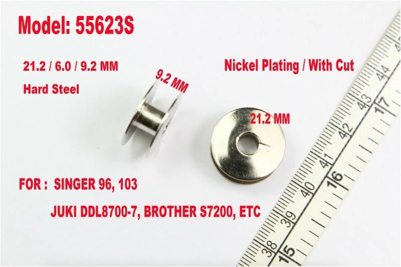 55623S Staal Spoel Voor Singer 96,103 Jukl DDL8700-7 Brother S7200 Naaimachine