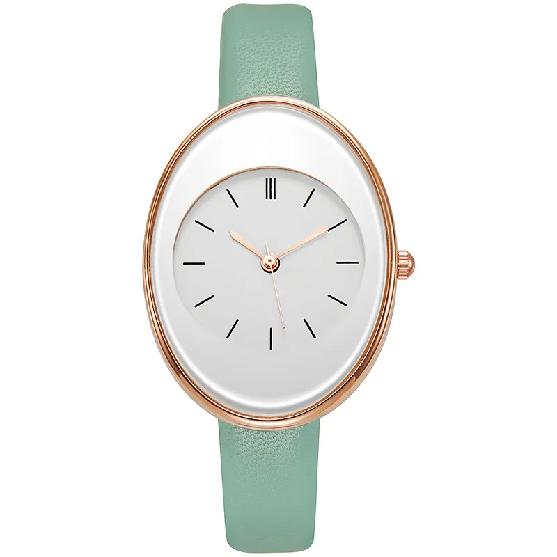 Modehorloge voor dameshorloges Bestverkopende producten Luxe dameshorloge Damespersoonlijkheid Eenvoudige riem Reloj Mujer: green