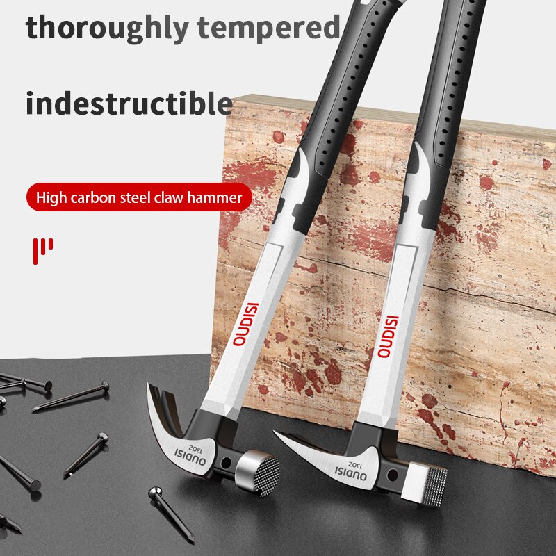 Construction Hammer 10OZ/13OZ Nail Hammer Woodworking Carpenter Hammer Striking Tools Magnetic Automatic Nail Suction Hammer