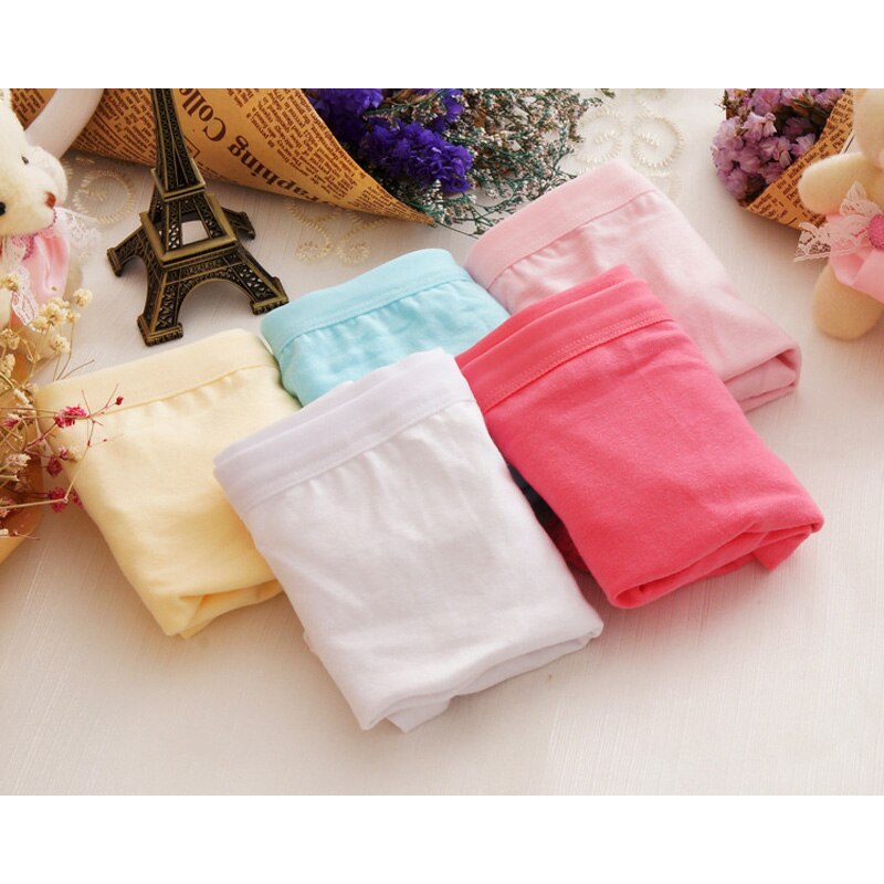 Salg jenter bomull blonder boxershorts truser barn solid barn undertøy 2-11 år 6 stk/lott