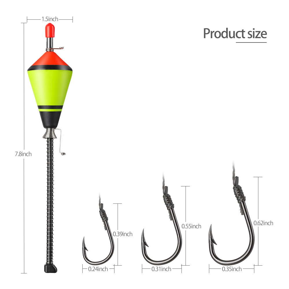 Donql 1pcs2020New Automatische Vissen Float Draagbare Snelle Vissen Artefact Flotador Bobber Vis Licht Stok Vissen Vlotter Apparaat Boei