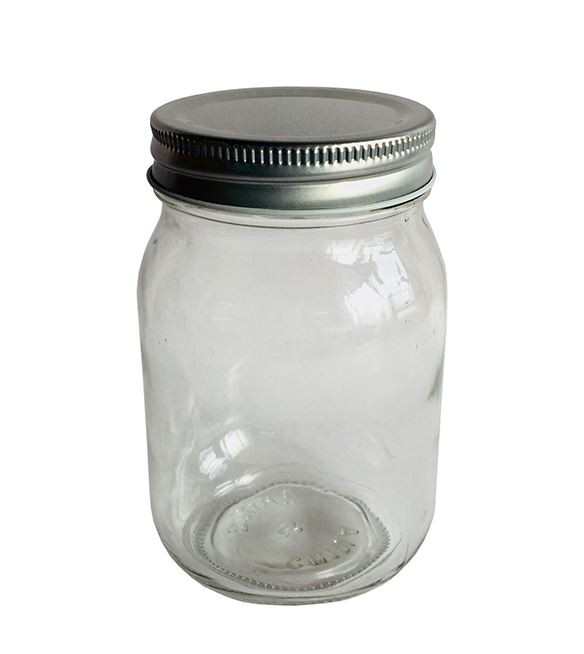 16OZ(500ml) Glass Mason Jam and Food Jars with Metal Lids,6PCS Packed,USD29.88/Lots: Silver Lids