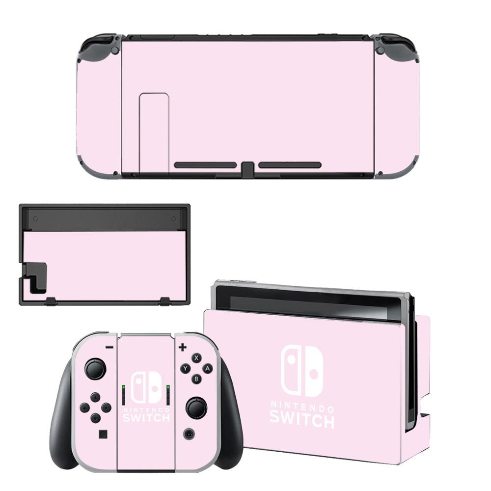 Pure Color Purple Screen Protector Sticker Skin for Nintendo Switch NS Console Dock Charger Stand Holder Joy-con Controller: KQBYSNS0043