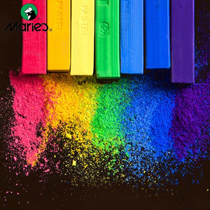 Marie's Dry Masters Pastel Stick Crayons 12/24/36/48 Colors Art Drawing Set Chalk Color Toner Crayon/Brush For Students Supplies