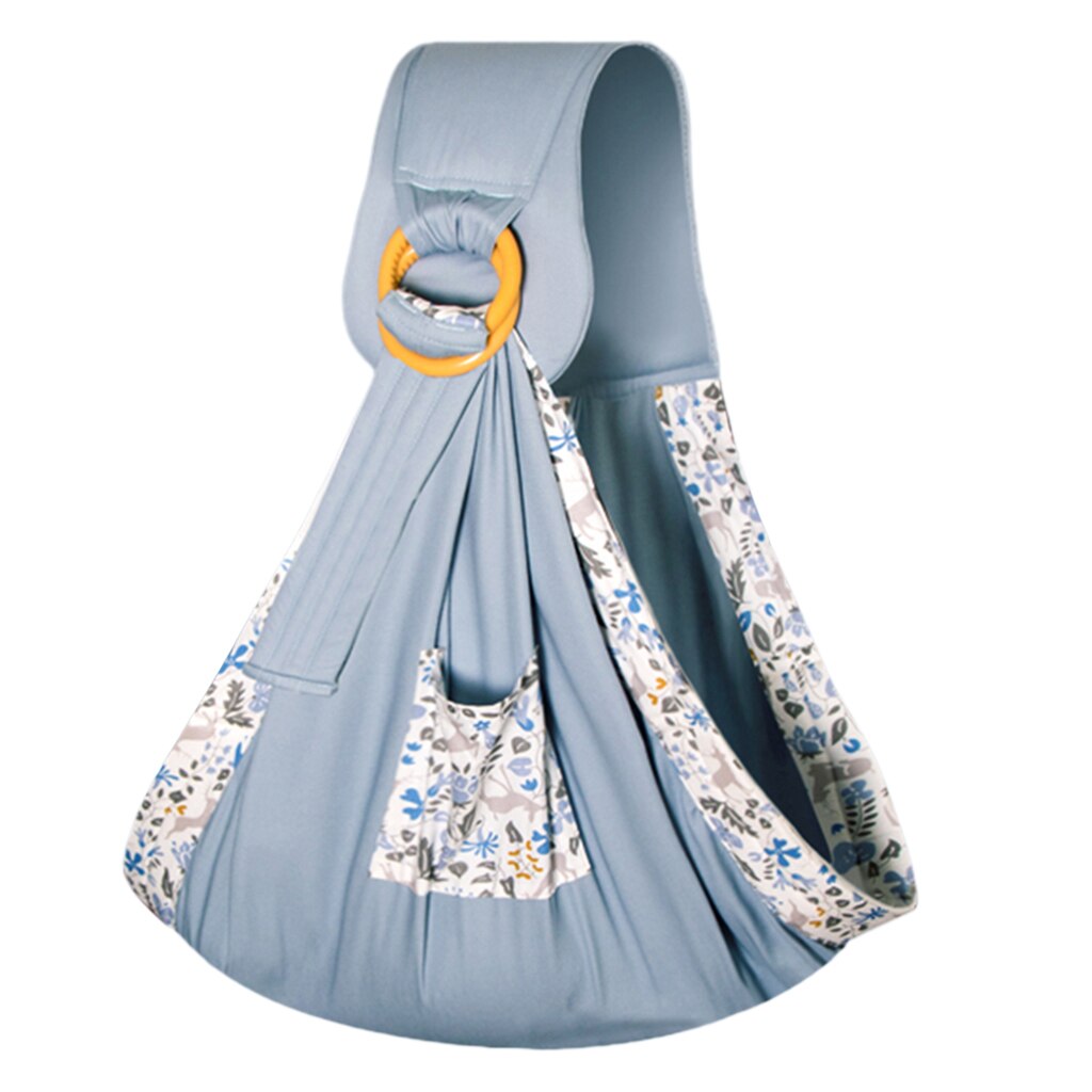 Verstelbare Baby Carrier Sling Wrap Ergonomische Front Papoose Verpleging Pouch: Blue