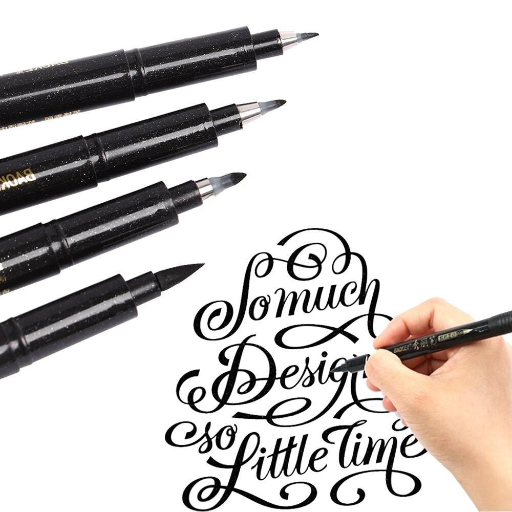 Calligraphy Pen Hand Lettering Pens Brush Lettering Pens Markers for Writing DrawingBlack Ink Pens Art Marker Office School Pen