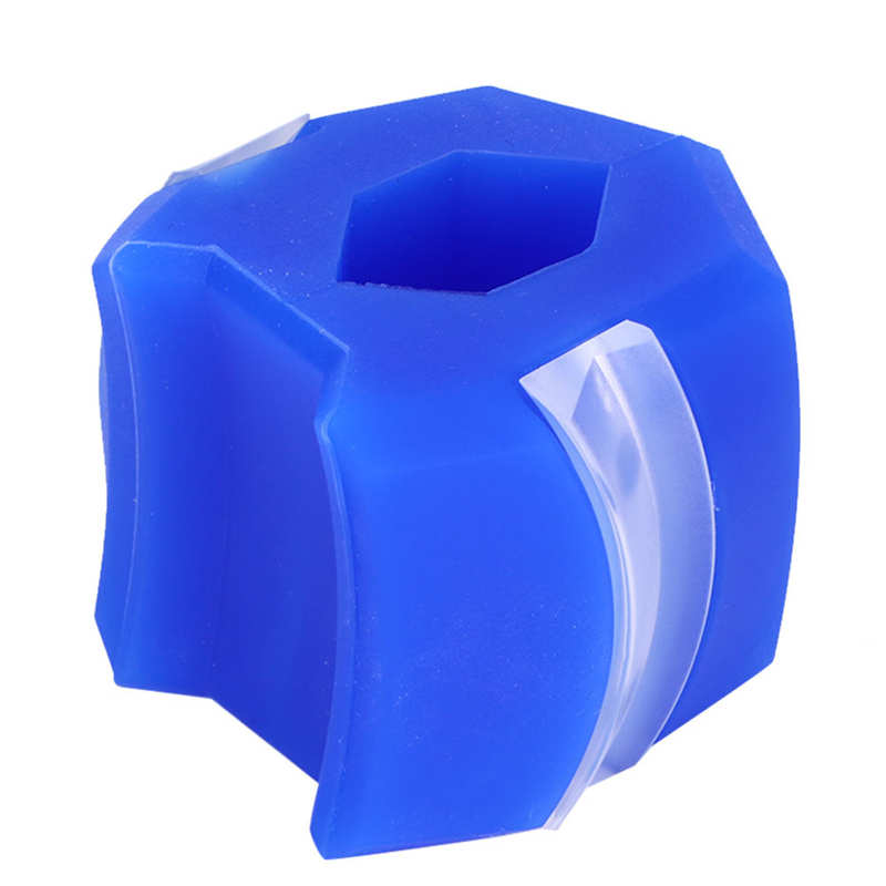 Kaaklijn Trainer Facial Afslanken Kaak Spier Training Siliconen Gezicht Hals Oefening Bal: Blauw