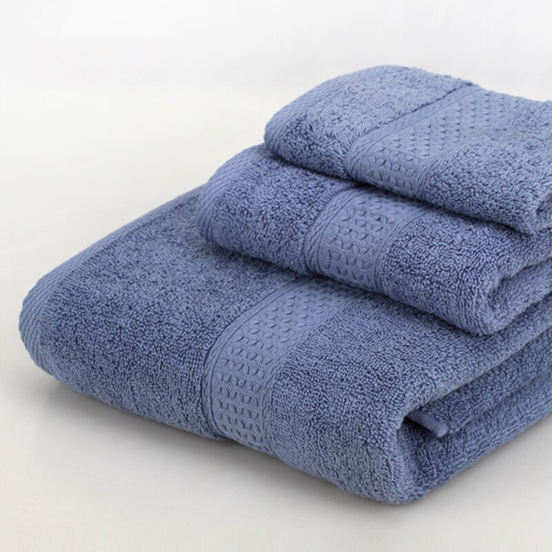 3 Pack Towel Set 100% Cotton 70x140cm Bath Towel and 2 Face Hand Towel Super Soft Absorbent Terry Washcloth For Adults: 11