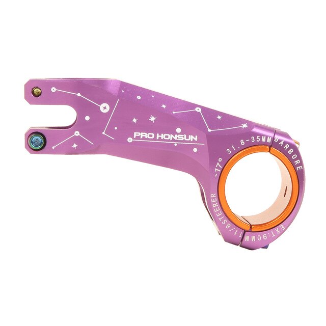 Ángulo negativo -17 grados xc camino vástago mtb 90mm vástago cnc 31,8mm/35mm manillar bicicleta ultraligero 28,6mm steerer bicicleta d: Gris claro