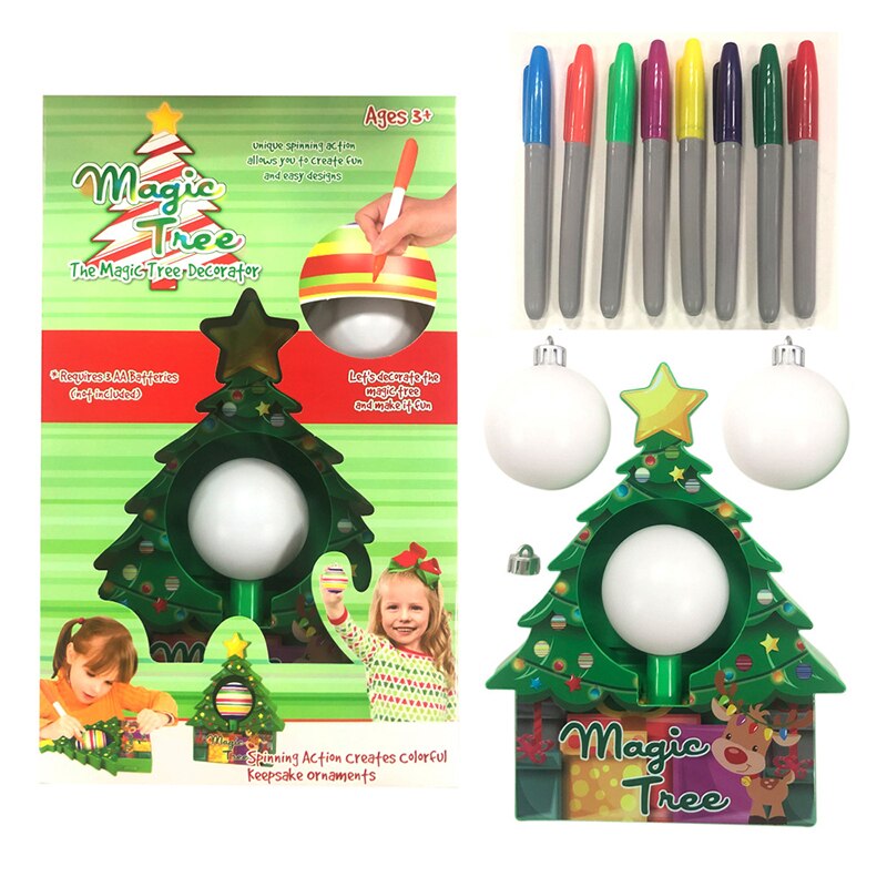 DIY Kids Drawing Toys Christmas Tree Decoration Balls Educational Craft Toy Set Home Decor Ornaments Egg Ornaments Ball