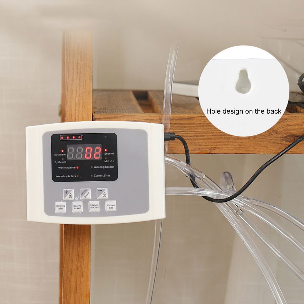 Garden Drip Irrigation Device Double Pump Controller Timer System Solar Energy Intelligent Automatic Watering Device for Plants