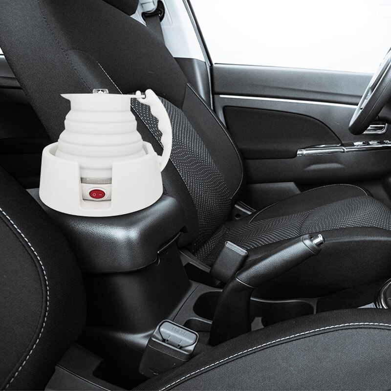 DMWD 12V/24V przenośny składany czajnik elektryczny 450ml jedzenie stopień silikonowy podróż samochodem składany czajnik sucha ochrona