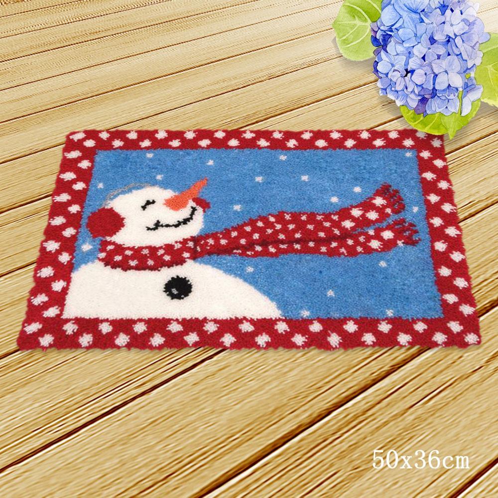 Kit de crochets à loquet de noël à faire soi-même, style européen et américain, tapis de broderie smyrne, coussin à loquet à faire soi-même: Azd 214