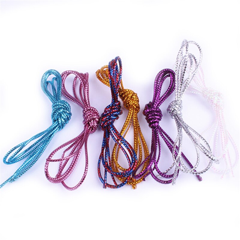 5 uds trenzas trenzado brillo Dreadlock cuentas elástica pelo trenzado cuerdas de largo 1M/Uds Accesorios para peinados