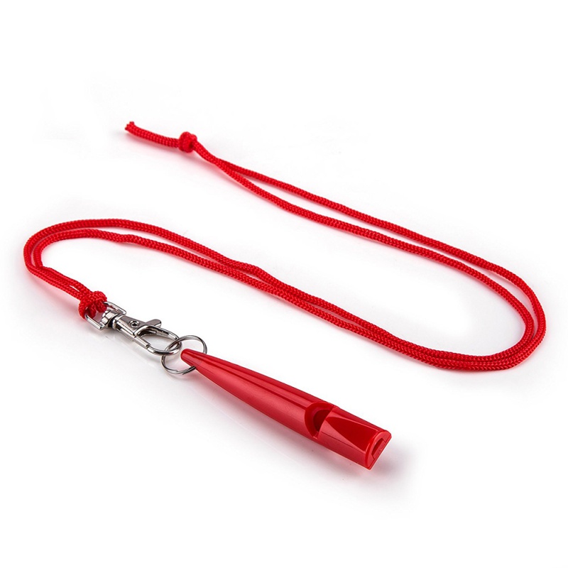 Silbato para mascotas para dejar de ladrar, sonido ultrasónico de patrulla con cuerda, artículos de entrenamiento para perros con correa para muñeca: Rojo