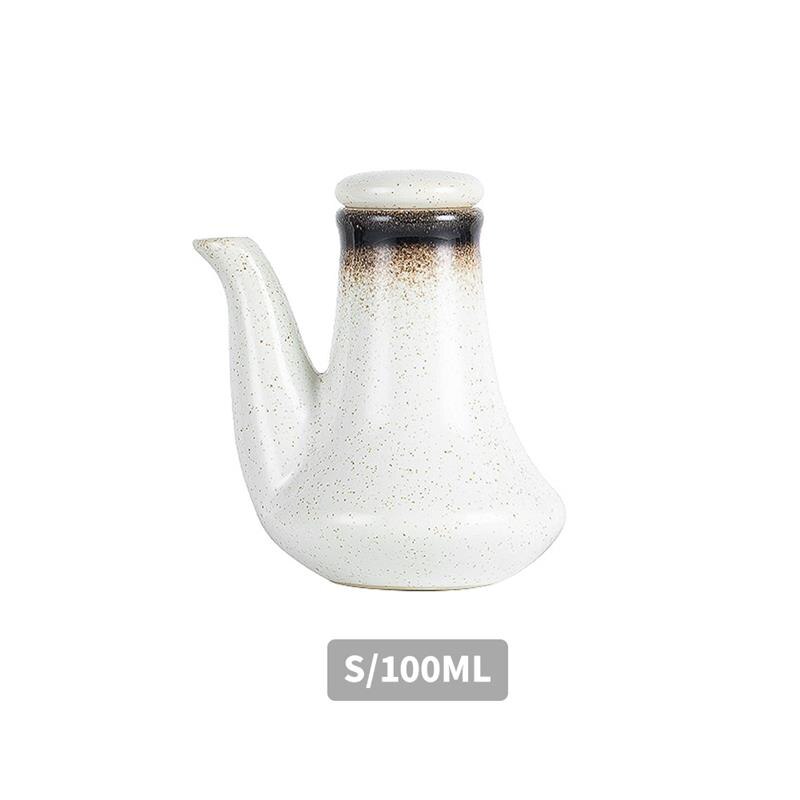300ml japanilaistyylistä keraaminen öljy-oliivi-annostelija soijakastike kattila pieni etikka kattila kastikepurkki öljypullo astiasto maustepullo: S  05