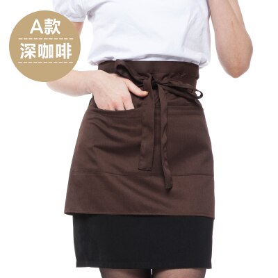 Delantal de Chef medio para restaurante, novedad de verano de , delantal de trabajo para cajero, Catering, uniformes de cocinero,: Castaño
