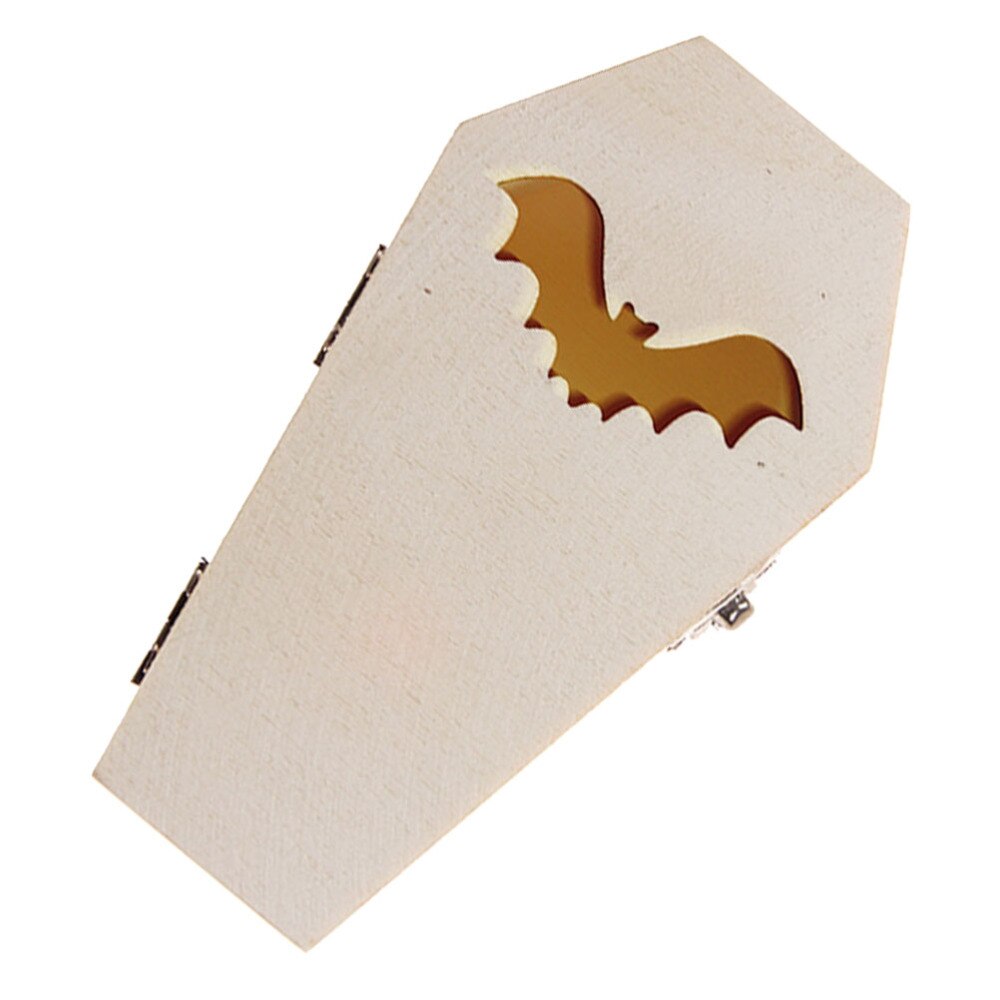 1pc houten nachtlampjes in de vorm van een vleermuis, een grappige knutsellay-out voor een halloween-feestje.