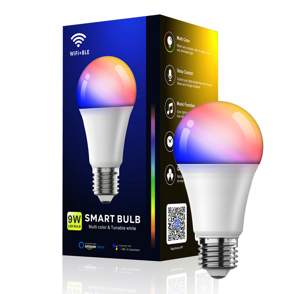 B22 E27 Wifi + Bluetooth Led Licht Smart Lampen Infrarood Afstandsbediening App Controle Rgb Lamp Dimbare Alexa Google Assistent Ios android