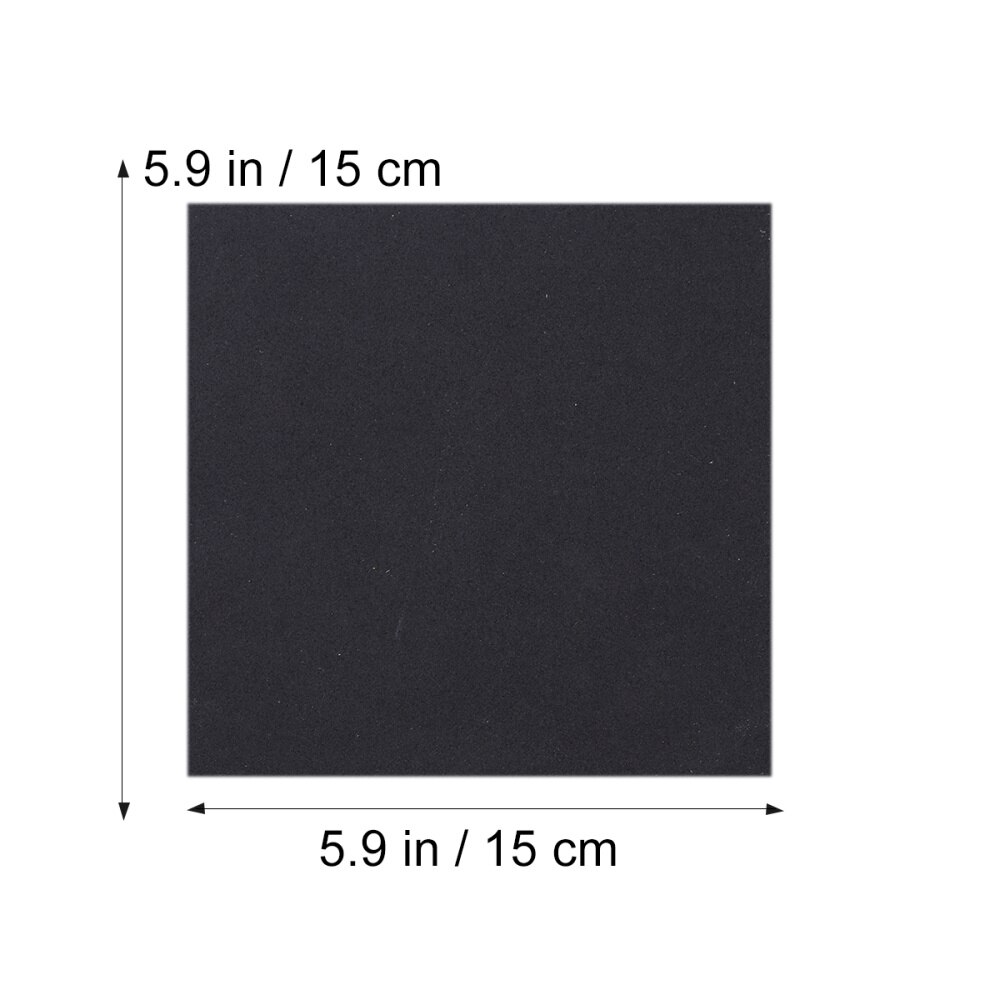 5Pcs Sponge Neoprene Rubber Foam Anti-Vibration Pads Vibration Isolation Mats 150x150x5mm (Black)