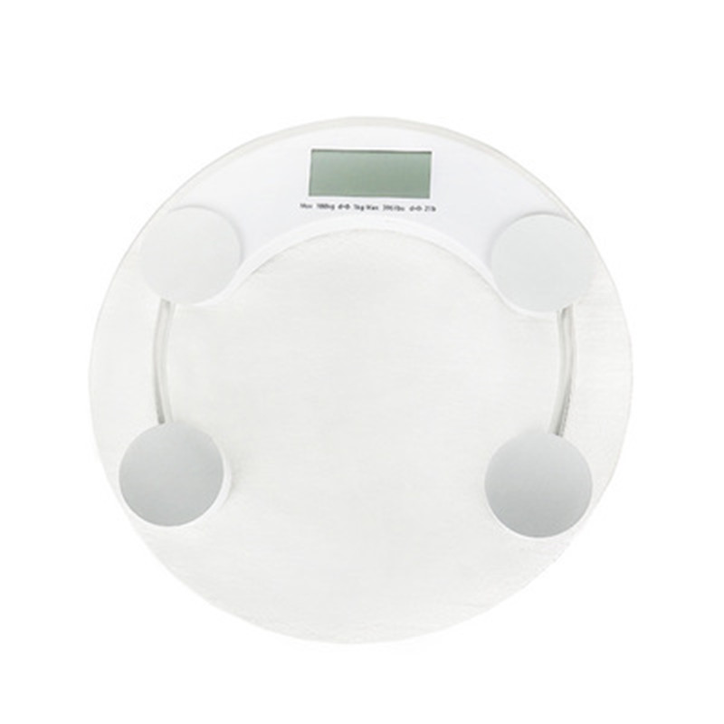 Elektronisk vikt hushållsvåg mini människovåg hälsovåg härdat glas led digital diameter 26cm badrumsvågar
