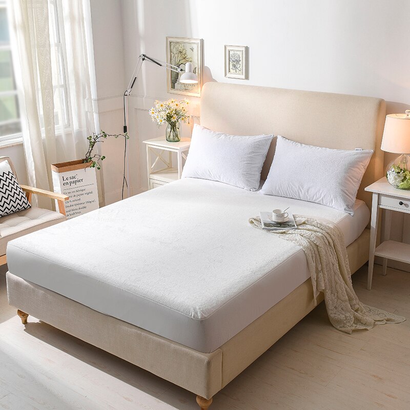 Badstof Laken Matras Topper Waterdichte Matrasbeschermer couvre lit matrashoes Anti Mijt waterprood matras pad 1 PC