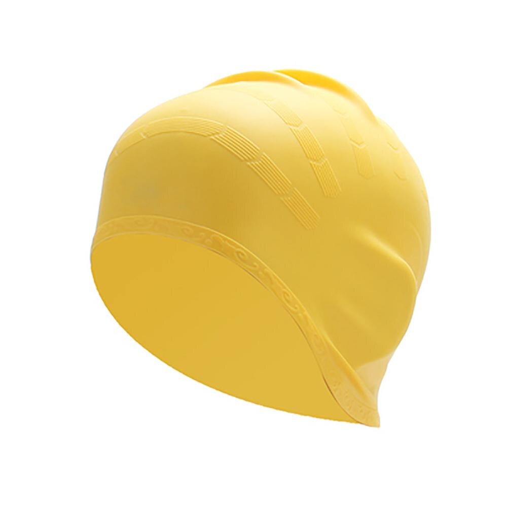 Silicone Swimming Cap Cover Ears Long Hair Clean Swim Pool For Adult Men Women бир уши для плаванья F@: G