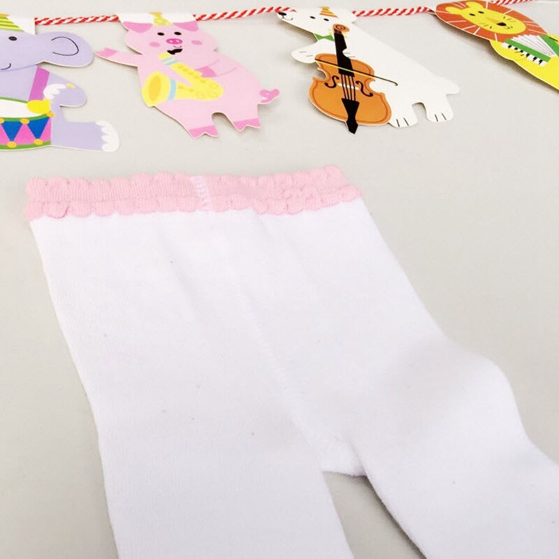 Bebé niñas medias Ballet estilo arco encaje baile medias de niño lindo Panthose blanco niños ropa Otoño Invierno 0-24M GL56