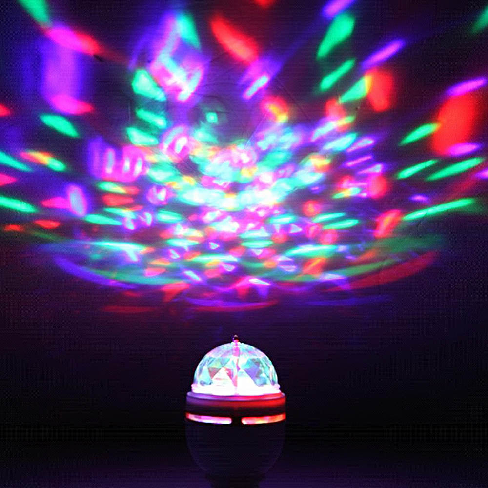 full farge 3w mini  e27 rgb ledet lampe automatisk roterende rgb ledet dj diskotek scenebelysning 85-265v pære til bar ktv belysning
