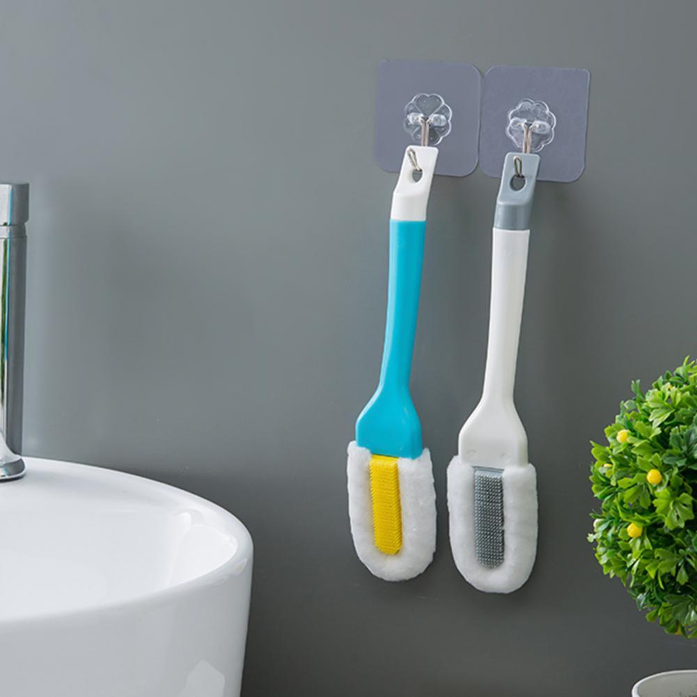 Cerdas suaves de microfibra, cepillo para zapatos, mango largo, accesorios de limpieza de lavandería