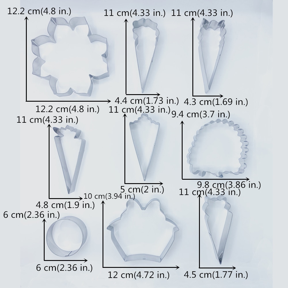 Keniao Bloem Bloemen Plaat Cookie Cutter Set Voor Moederdag-Door Janka J. Cookies - 9 Stuk-Rvs