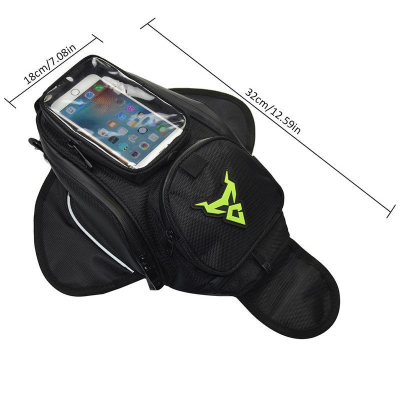 Motorcykel magnetisk tank taske vandtæt motorcykel sadeltaske skuldertaske rygsæk bagage telefon taskeholder til iphone xiaomi